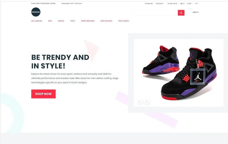 Sneakers - Shoe Store eCommerce Clean OpenCart Template