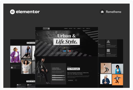 FOCCUS - Photography Community Elementor Pro Full Site Template Kit