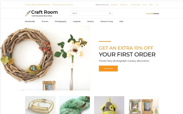 Craft Room - Handmade Responsive Stylish OpenCart Template