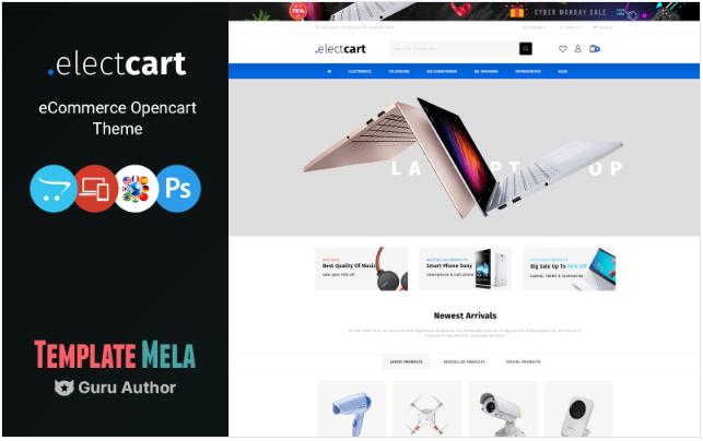 ElectCart - Electronics Store OpenCart Template