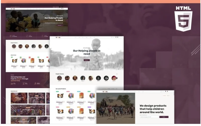 Vima | Charity Fundraising Shop & Donation Portal HTML5 Website Template