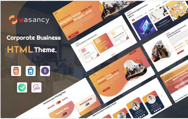 Wasancy - Corporate Business HTML Template