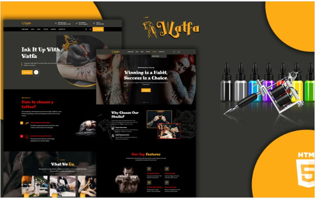 Watfa Tattoo Studio And Barbershop Website Template