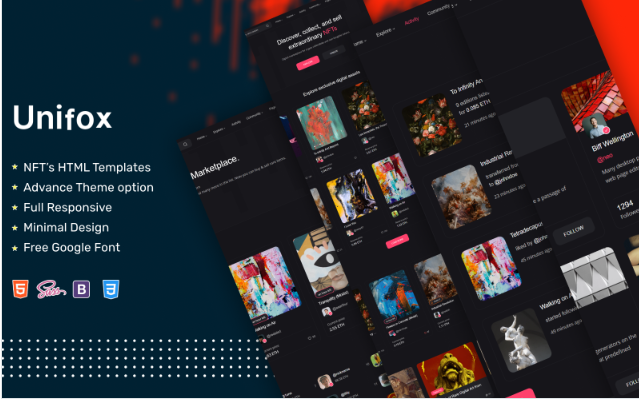 Unifox - NFT marketplace Template