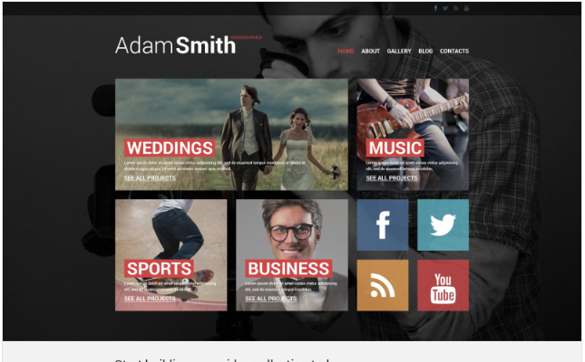 Videographer Responsive Website Template