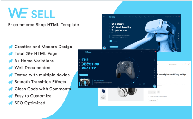 WeSell - Accessories Shop HTML Website template