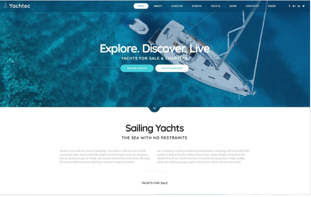 Yachtec Website Template