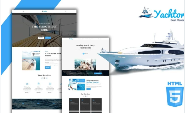 Yachtor Yacht Charter HTML5 Website Template