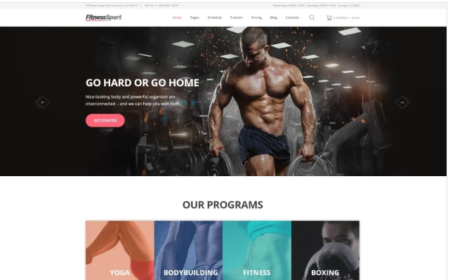 FitnessSport Website Template