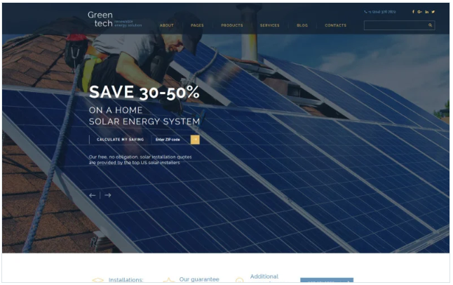 Green Tech Website Template