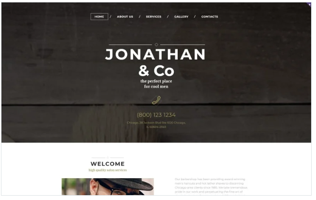 Hair Salon Responsive Website Template