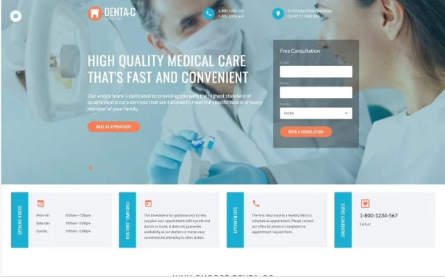 Dental Center Website Template