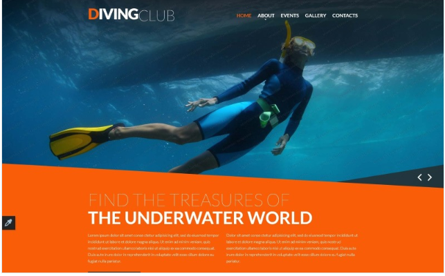 Diving Responsive Website Template