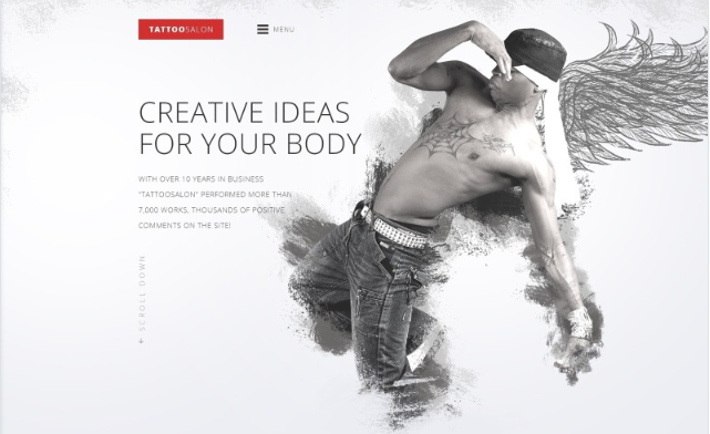 Tattoo Salon Responsive Website Template