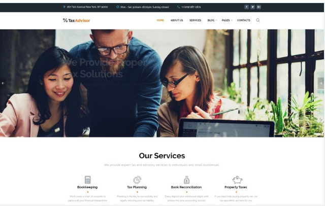 TaxAdvisor - Financial Advisor Multipage Website Template