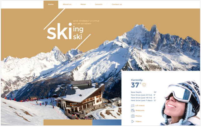 Skiing Website Template