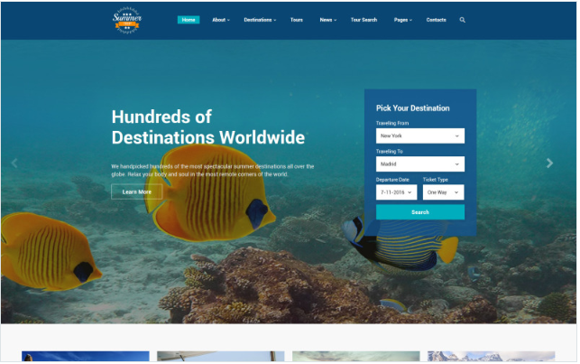 Summer Trip Website Template