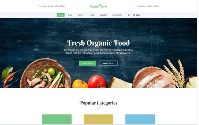 Organic Farm - Food & Drink Multipage Creative HTML Bootstrap Website Template