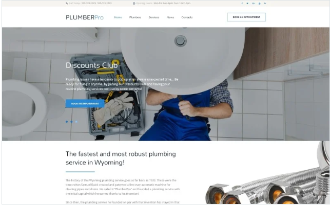 Plumbing Pro Website Template