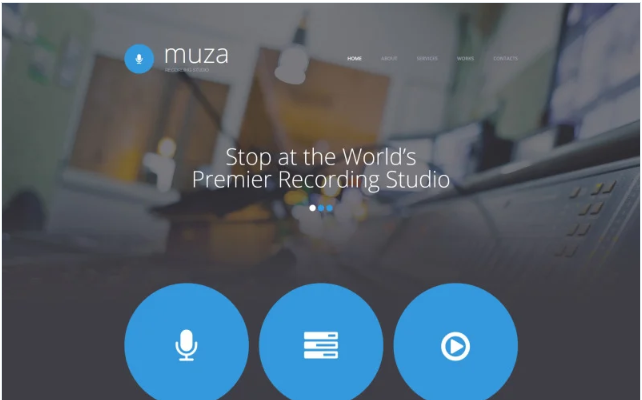Recording Studio Responsive Website Template