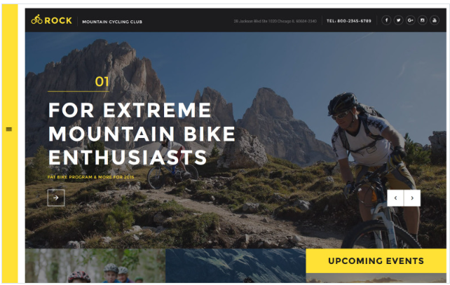 Rock - Mountain Cycling Club Responsive Website Template