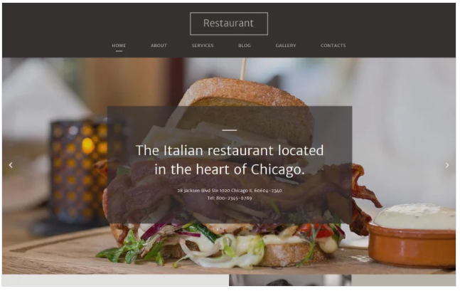 Italian Restaurant Responsive Website Template