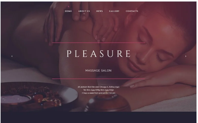 Massage Salon Responsive Website Template