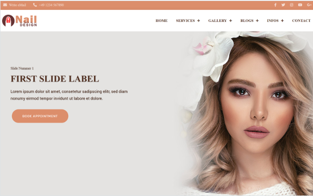 Nail Design - Bootstrap Studio Projekt - Bootstrap V5 - HTML CSS Template