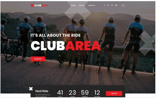 Clubarea - Cycling Multipage Creative HTML Website Template