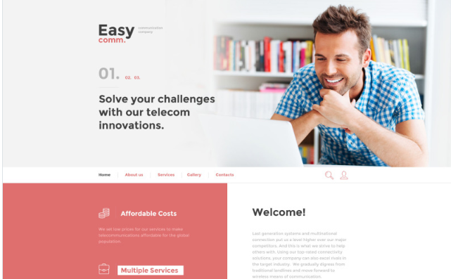 Communications Responsive Website Template
