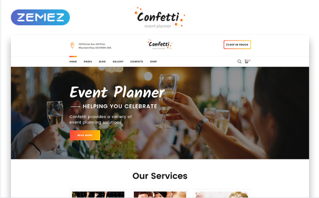 Confetti - Gifts Store Multipage Elegant HTML Website Template