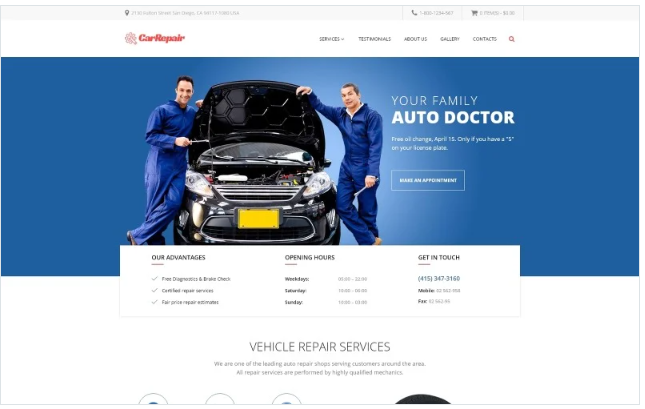 Car Repair - Car Repair Service Responsive Website Template