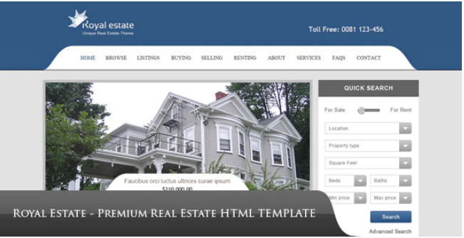 Royal Estate - Premium HTML Template