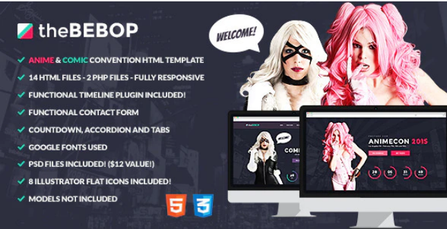 The Bebop Anime and Comic HTML Convention Template