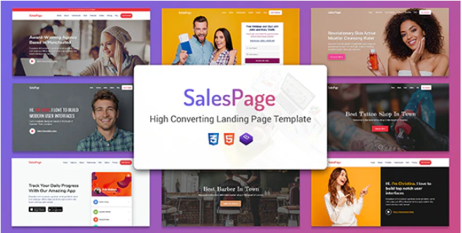 SalesPage - Landing Page Template for Creative Agencies, Apps, Portfolio Websites & Small Businesses
