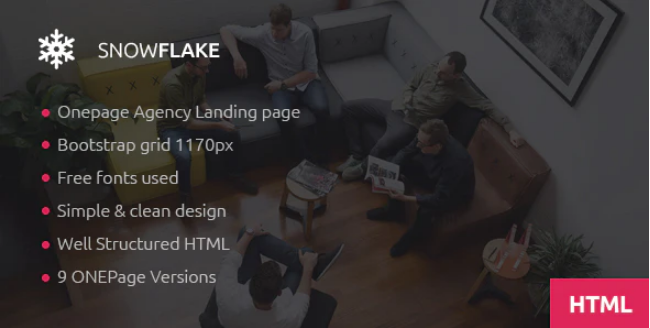 SNOWFLAKE | Onepage Agency HTML Template