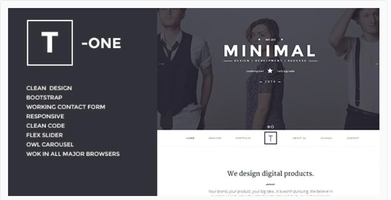 T-ONE Clean & Minimal Template