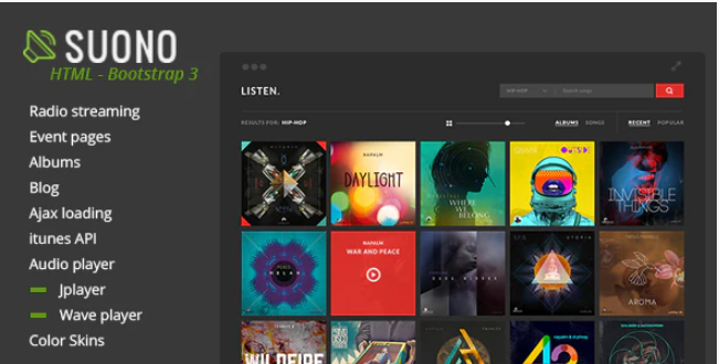 Suono - Music, Radio and Events HTML Template