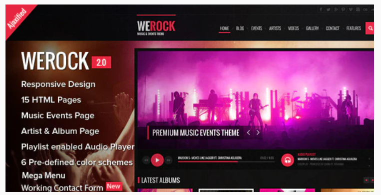 WeRock - Ajax Music Radio Streaming & Event HTML Template