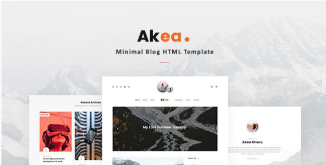 Akea - Minimal Blog HTML Template
