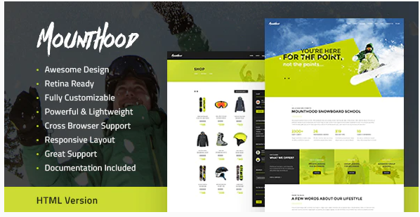 Mounthood | Ski and Snowboarding HTML Template