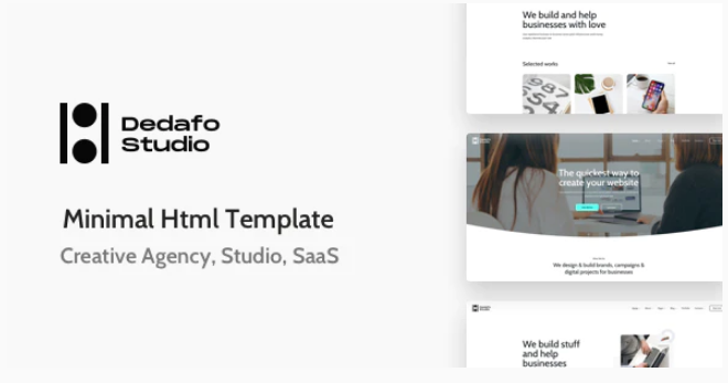Dedafo - Corporate, SaaS, Technology HTML Minimal Template