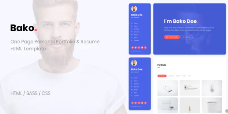 Bako - Personal Portfolio & Resume HTML Template