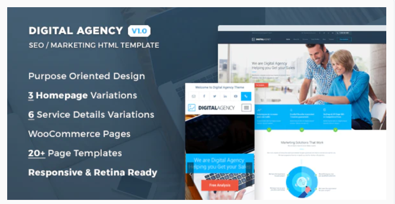 Digital Agency - SEO / Marketing HTML Template