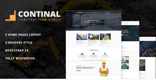 Continal - Construction Business HTML5 Template