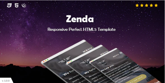 Zenda | Onepage HTML Landing Page Template