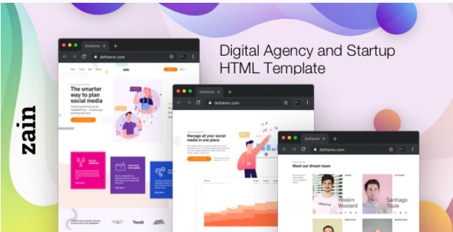 Zain - Digital Agency and Startup HTML Template