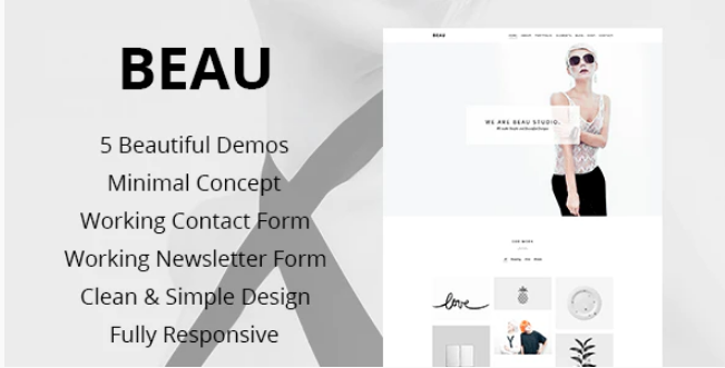 Beau - Minimal Portfolio / Agency HTML Theme