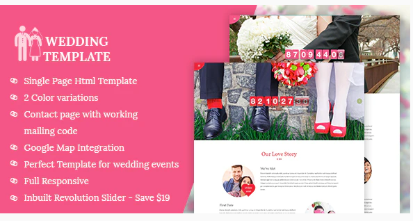 My Wedding - Invitation HTML Template
