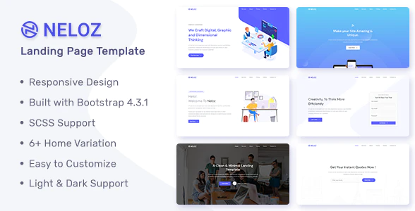 Neloz - Landing Page Template